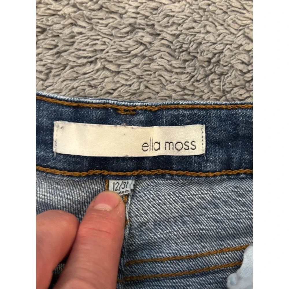Ella Moss Jeans Womens 12/31 High Waist Straight Medium Wash Blue Stretch Denim